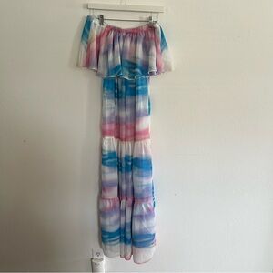 Boutique brand Colorful Off-Shoulder Maxi Dress